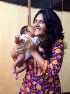 Saanvi With Her Mother Sneha